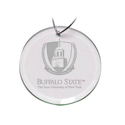 Buffalo State Bengals Team Logo 3'' Round Glass Ornament