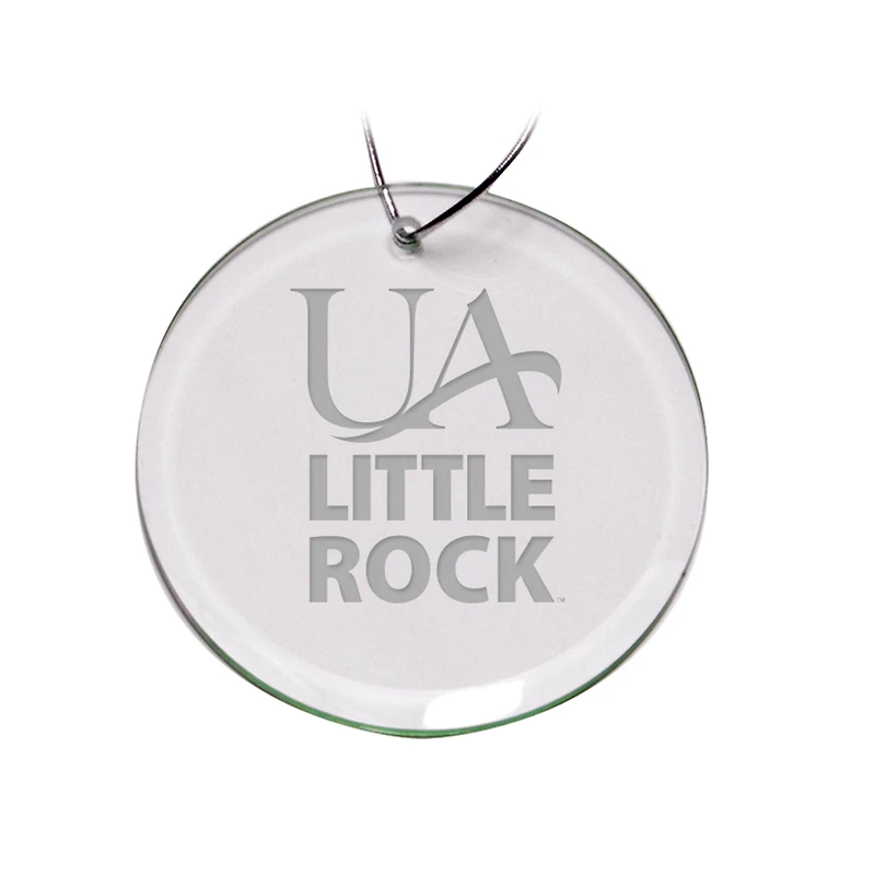 Arkansas Little Rock Trojans Team Logo 3'' Round Glass Ornament