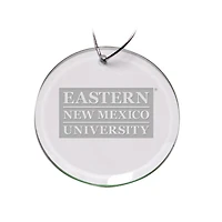Eastern New Mexico Greyhounds Team Logo 3'' Round Glass Ornament