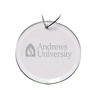 Andrews University Cardinals Team Logo 3'' Round Glass Ornament