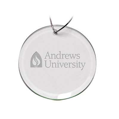 Andrews University Cardinals Team Logo 3'' Round Glass Ornament
