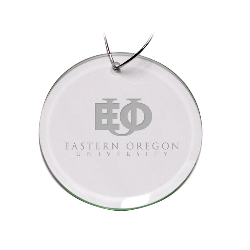 Eastern Oregon Mountaineers Team Logo 3'' Round Glass Ornament