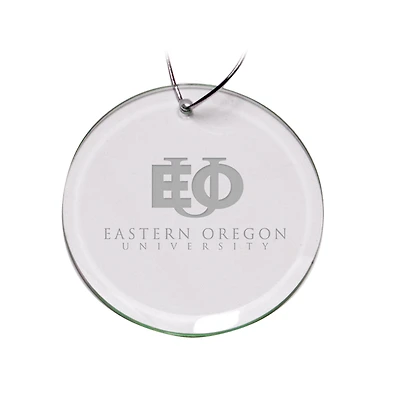 Eastern Oregon Mountaineers Team Logo 3'' Round Glass Ornament
