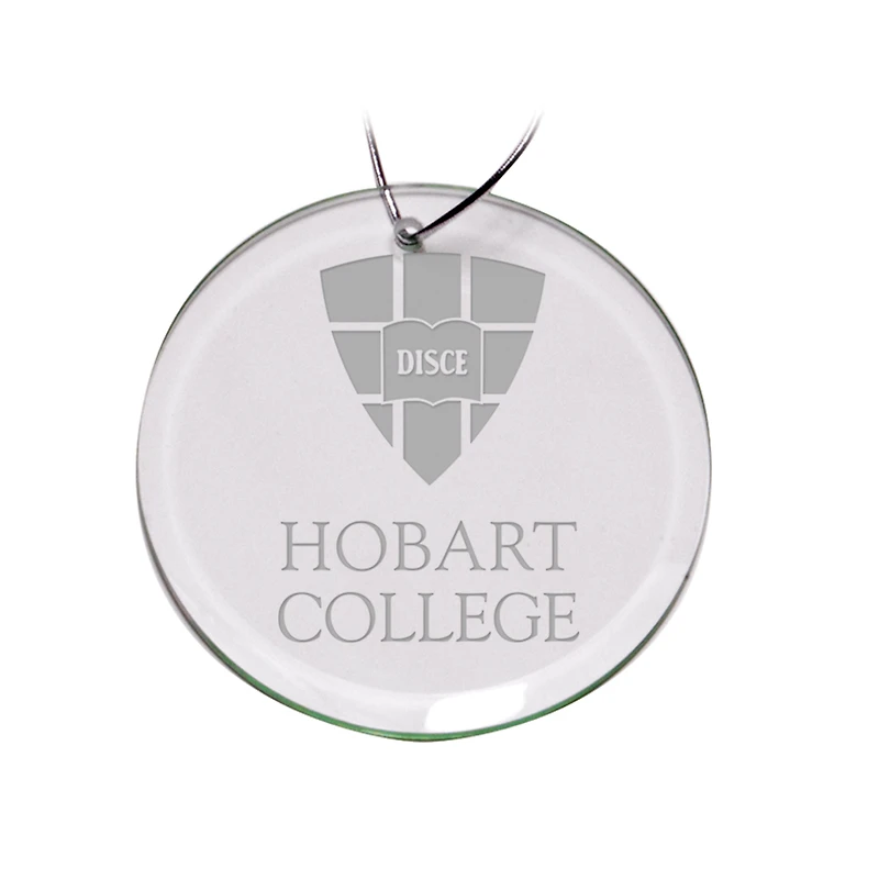 Hobart & William Smith Colleges Primary Logo 3'' Round Glass Ornament