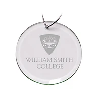 Hobart & William Smith Colleges Logo 3'' Round Glass Ornament