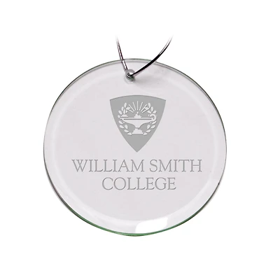 Hobart & William Smith Colleges Logo 3'' Round Glass Ornament