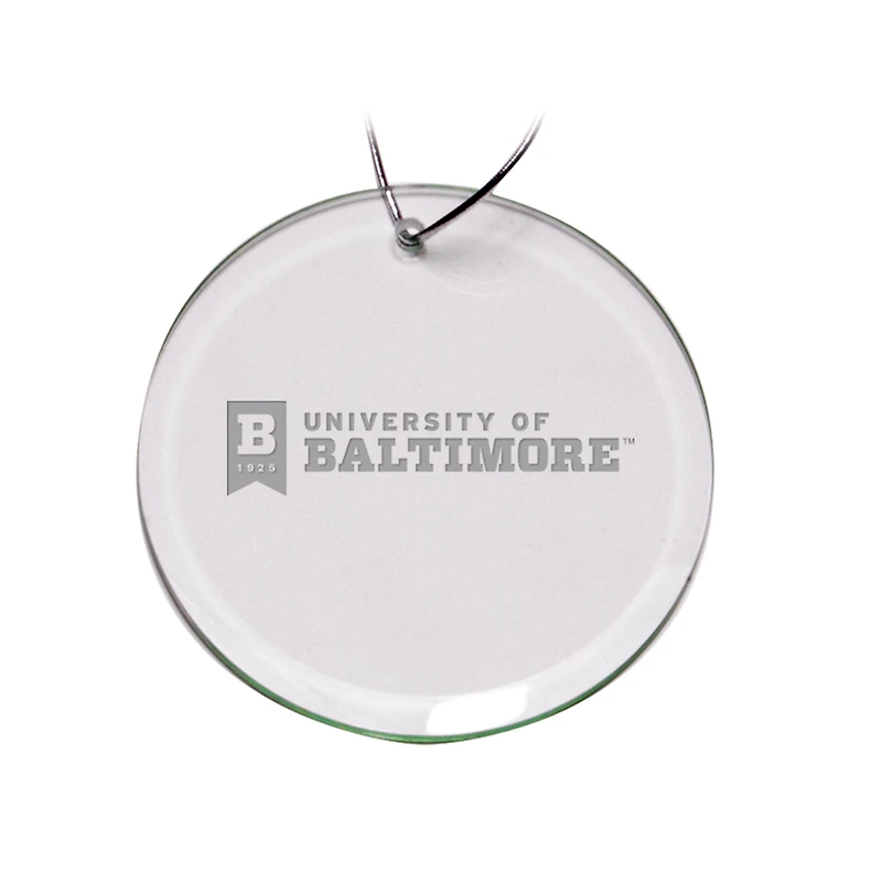 University of Baltimore Team Logo 3'' Round Glass Ornament