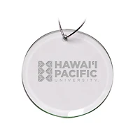 Hawaii Pacific Sharks Team Logo 3'' Round Glass Ornament