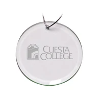 Cuesta College Cougars Team Logo 3'' Round Glass Ornament