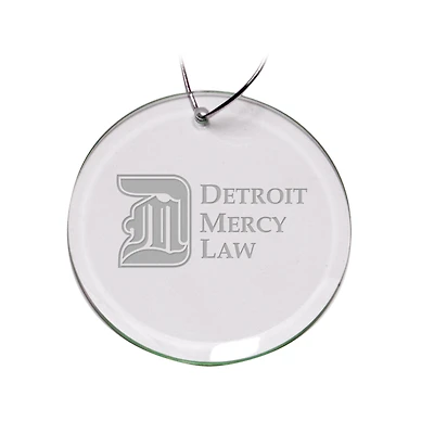 Detroit Mercy Titans Law 3'' Round Glass Ornament