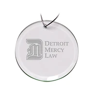 Detroit Mercy Titans Law 3'' Round Glass Ornament