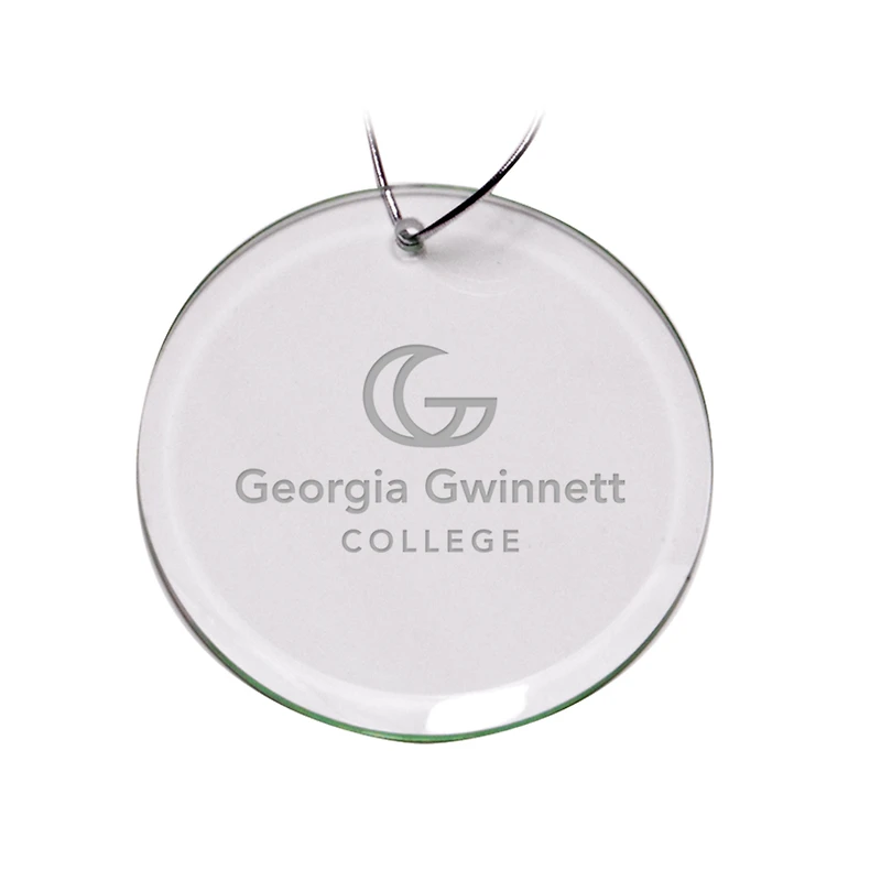 Georgia Gwinnett Grizzlies Team Logo 3'' Round Glass Ornament