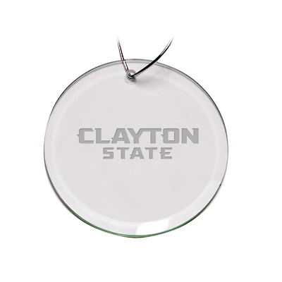 Clayton State Lakers Team Logo 3'' Round Glass Ornament