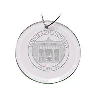 Emporia State Hornets Primary Logo 3'' Round Glass Ornament