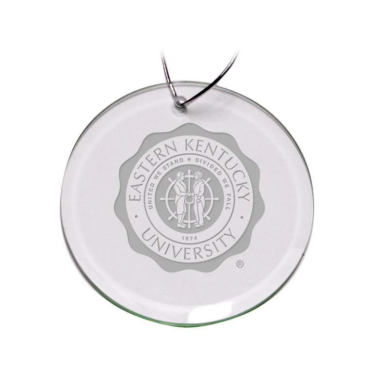 Eastern Kentucky Colonels Team Logo 3'' Round Glass Ornament