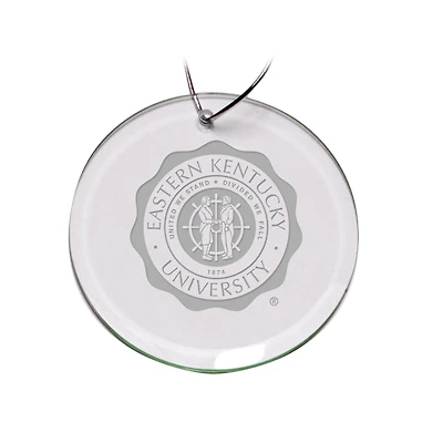 Eastern Kentucky Colonels Team Logo 3'' Round Glass Ornament