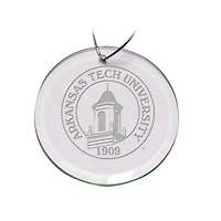 Arkansas Tech Team Logo 3'' Round Glass Ornament