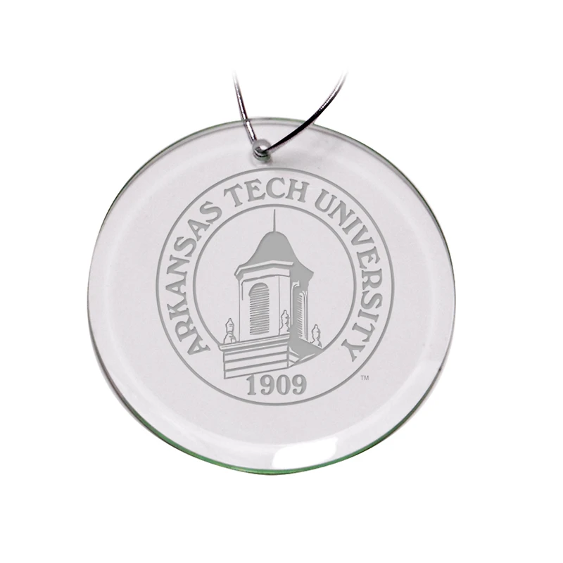 Arkansas Tech Team Logo 3'' Round Glass Ornament