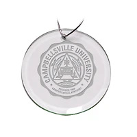 Campbellsville Tigers Team Logo 3'' Round Glass Ornament