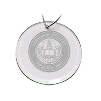 Carthage Firebirds Team Logo 3'' Round Glass Ornament