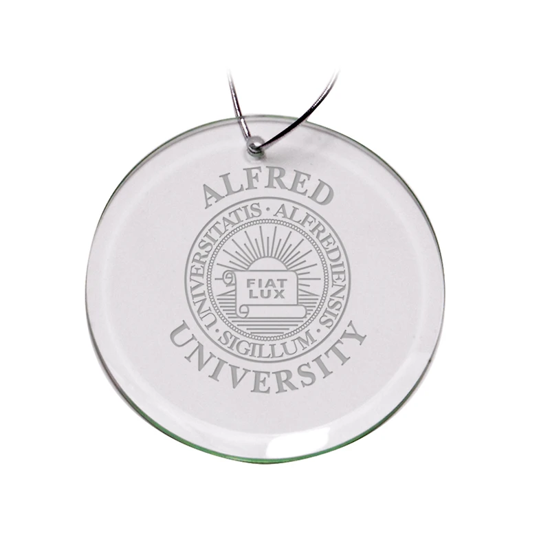 Alfred University Saxons Team Logo 3'' Round Glass Ornament