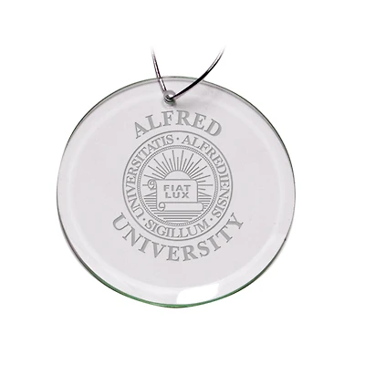 Alfred University Saxons Team Logo 3'' Round Glass Ornament