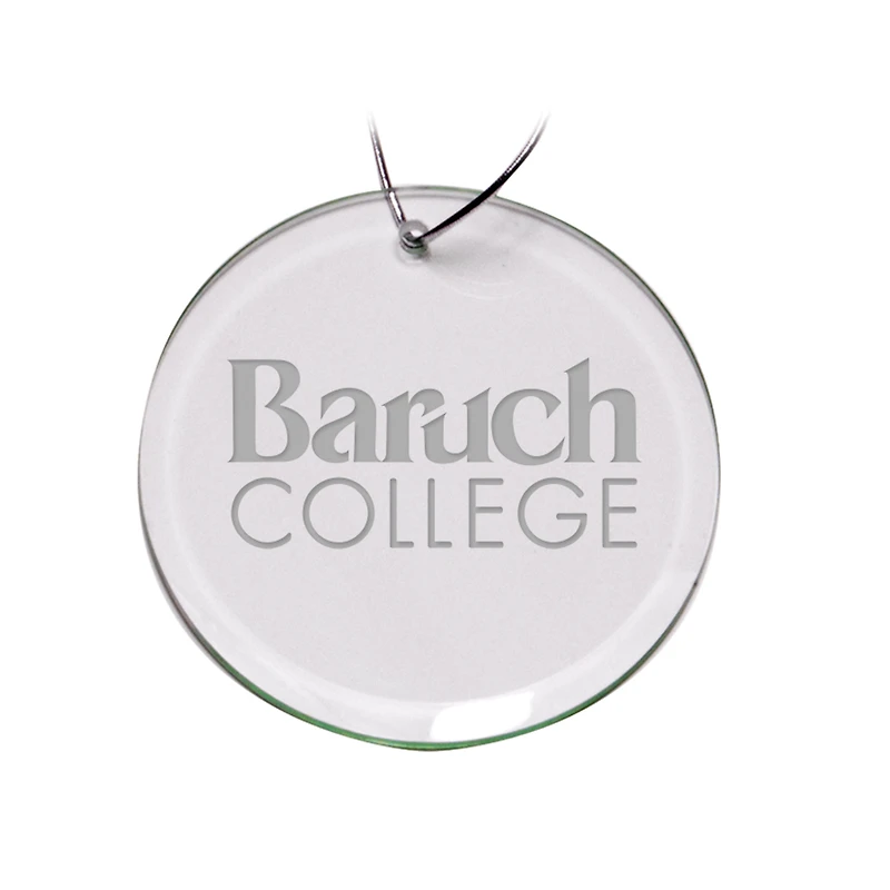CUNY Baruch College Team Logo 3'' Round Glass Ornament
