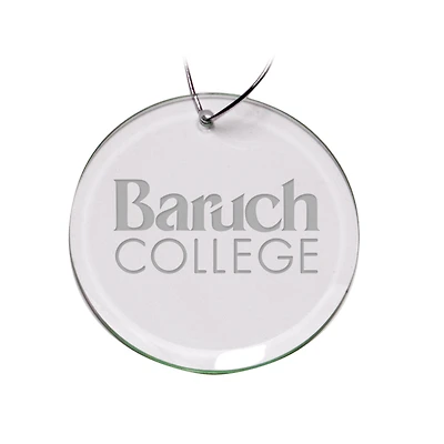 CUNY Baruch College Team Logo 3'' Round Glass Ornament