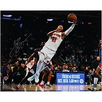 Jalen Brunson New York Knicks Autographed 16" x 20" Layup in White Photograph