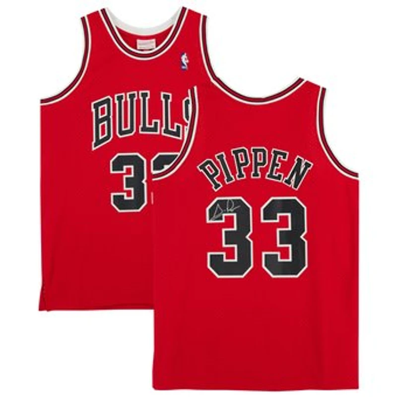Scottie Pippen Chicago Bulls Autographed Mitchell & Ness Red 1997-1998 Swingman Jersey