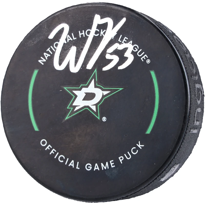 Wyatt Johnston Dallas Stars Autographed Official Game Puck