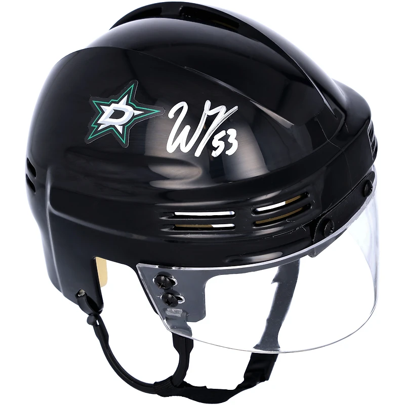 Wyatt Johnston Dallas Stars Autographed Black Mini Helmet