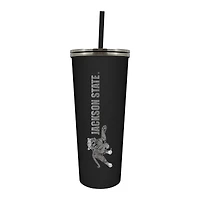 Black Jackson State Tigers 24oz. Vertical Mascot Logo Skinny Tumbler