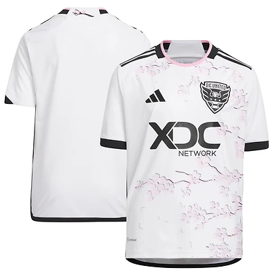 Youth adidas White D.C. United 2023 The Cherry Blossom Kit Replica Jersey