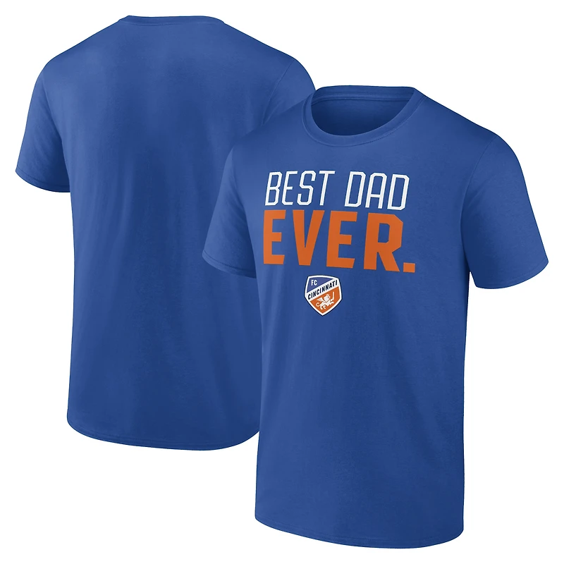Men's Royal FC Cincinnati Best Dad Ever Father's Day T-Shirt