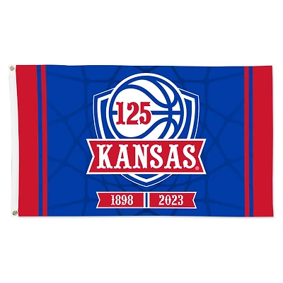 WinCraft Kansas Jayhawks 3' x 5' 125th Anniversary Basketball Deluxe Single-Sided Flag
