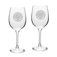 Campbellsville Tigers 16oz. Two-Piece Traditional White Wine Glass Set