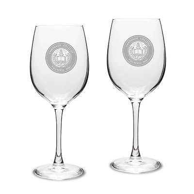Carthage Firebirds 16oz. Two-Piece Traditional White Wine Glass Set
