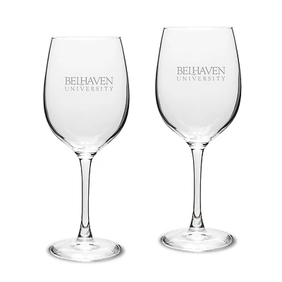 Belhaven Blazers 16oz. Two-Piece Traditional White Wine Glass Set