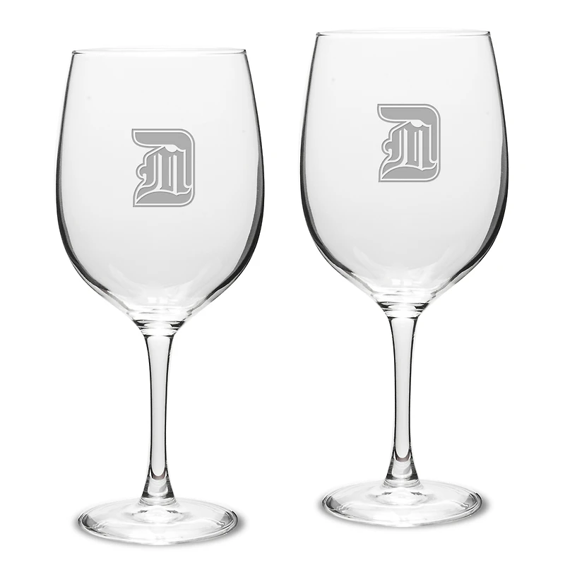 Detroit Mercy Titans Logo 19oz. 2-Piece Traditional Red Wine Table Glass Set