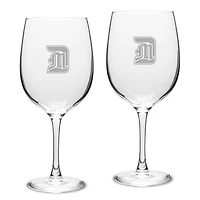 Detroit Mercy Titans Logo 19oz. 2-Piece Traditional Red Wine Table Glass Set