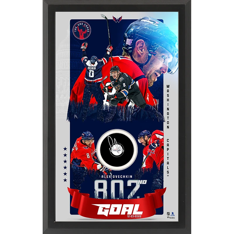Alexander Ovechkin Washington Capitals Autographed Framed GR8 Chase Hockey Puck Shadowbox with Hockey Puck