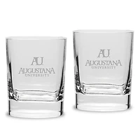 Augustana Vikings 2-Piece 11.75oz. Luigi Bormioli Square Double Old Fashion Glass Set