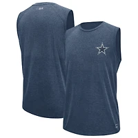 Men's MSX by Michael Strahan Navy Dallas Cowboys Warmup Tri-Blend Sleeveless T-Shirt