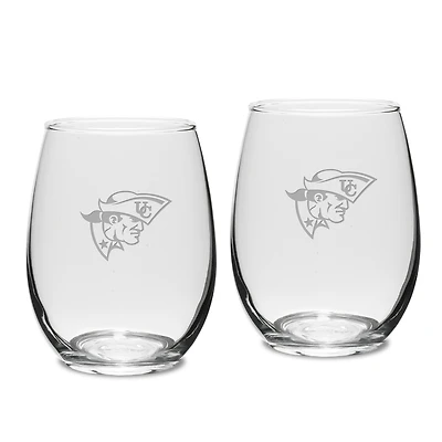 Cumberlands Patriots 15oz. 2-Piece Stemless Wine Glass Set
