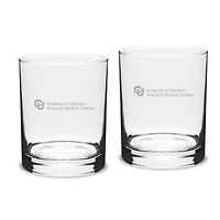 Colorado Anschutz Medical Campus 14oz. 2-Piece Classic Double Old-Fashioned Glass Set