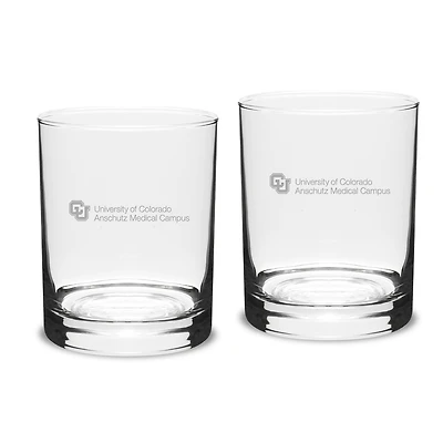 Colorado Anschutz Medical Campus 14oz. 2-Piece Classic Double Old-Fashioned Glass Set