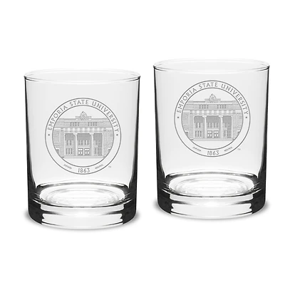 Emporia State Hornets 14oz. 2-Piece Classic Double Old-Fashioned Glass Set