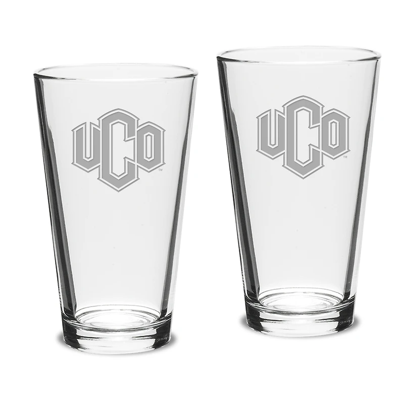 Central Oklahoma Bronchos 16oz. 2-Piece Classic Pub Glass Set