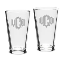 Central Oklahoma Bronchos 16oz. 2-Piece Classic Pub Glass Set